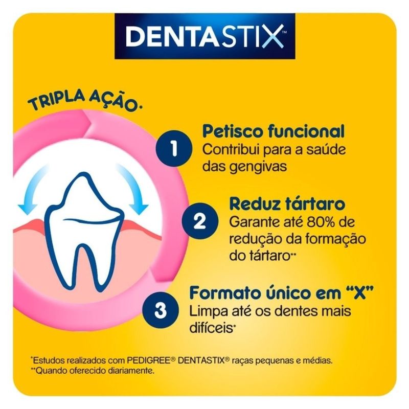 petisco pedigree dentastix raças grandes 7 sticks 270g (mp)