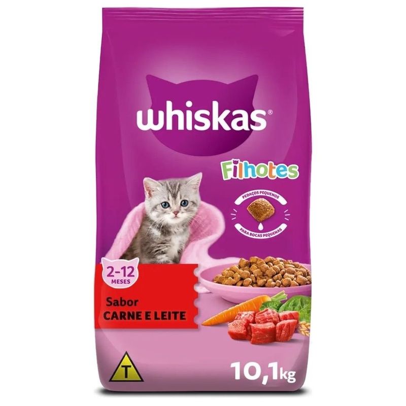 ração para gatos filhotes whiskas carne 10,1kg (mp)