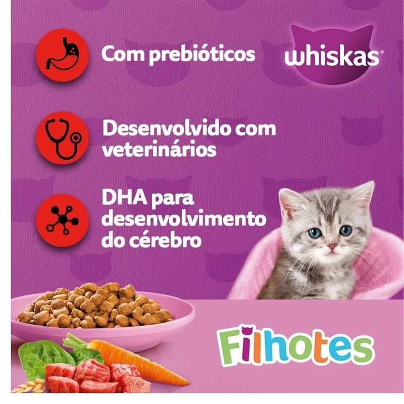 ração para gatos filhotes whiskas carne 10,1kg (mp)