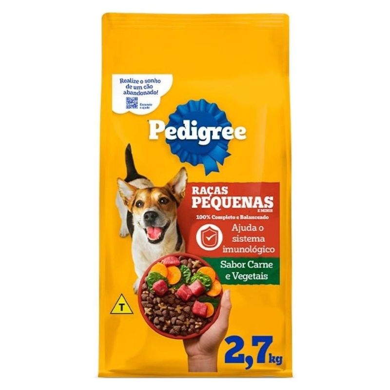 ração para cães adultos pedigree raças pequenas 2,7kg (mp)