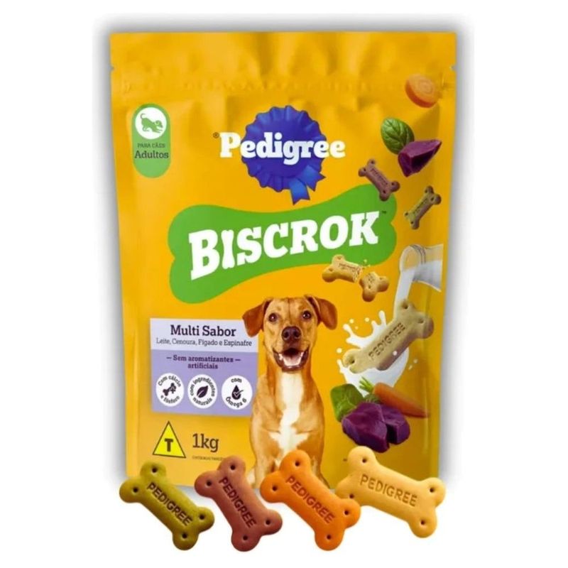 petisco pedigree biscrok multi sabor 1kg (mp)