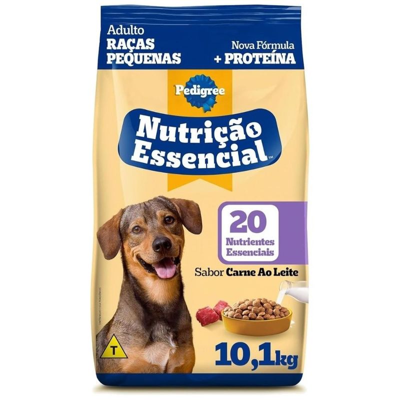 ração pedigree adulto raças pequenas carne ao leite 10,1kg (mp)