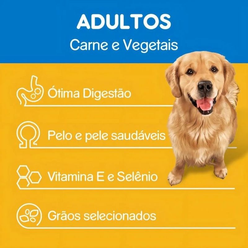 ração pedigree adulto carne e vegetais 2,7kg (mp)