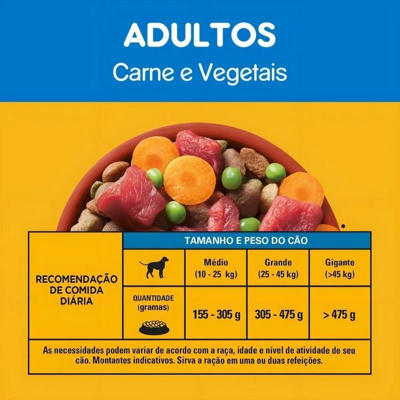 ração pedigree adulto carne e vegetais 2,7kg (mp)