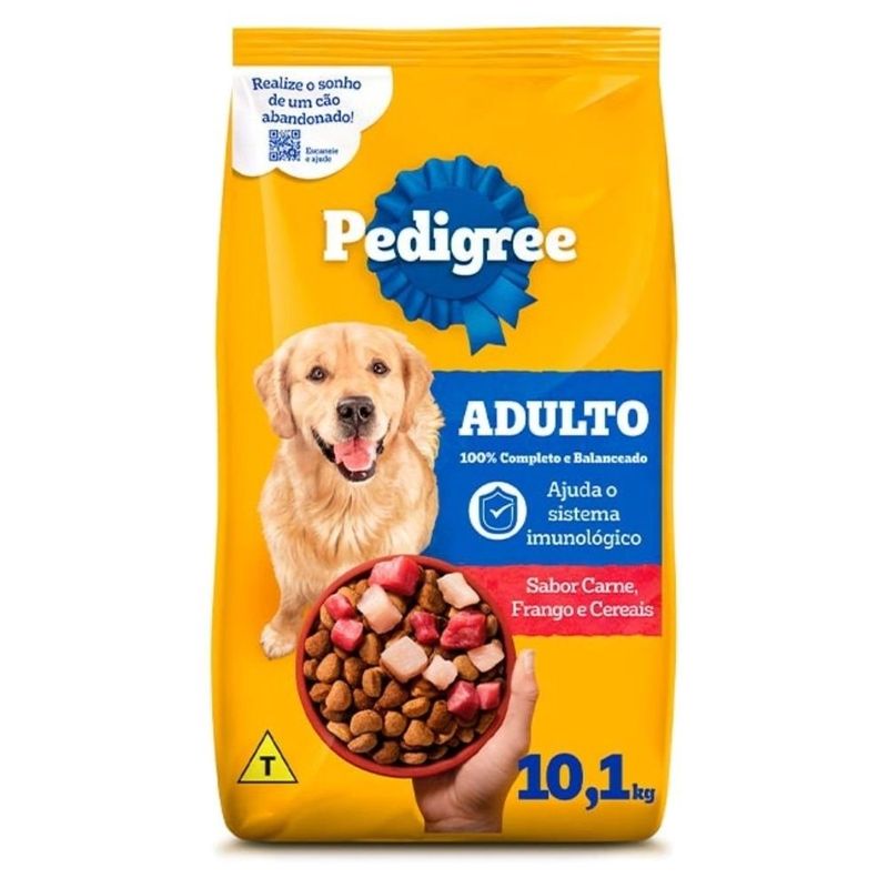 ração pedigree carne frango e cereais 10,1kg (mp)