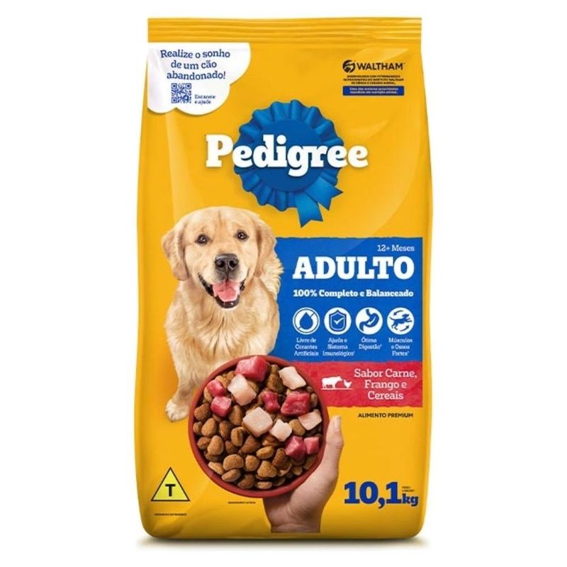 ração pedigree carne frango e cereais 10,1kg (mp)