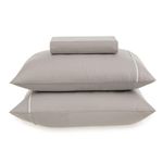 jogo de cama 3 peças king karsten noah 160 fios prata e branco 193x203cm (mp)
