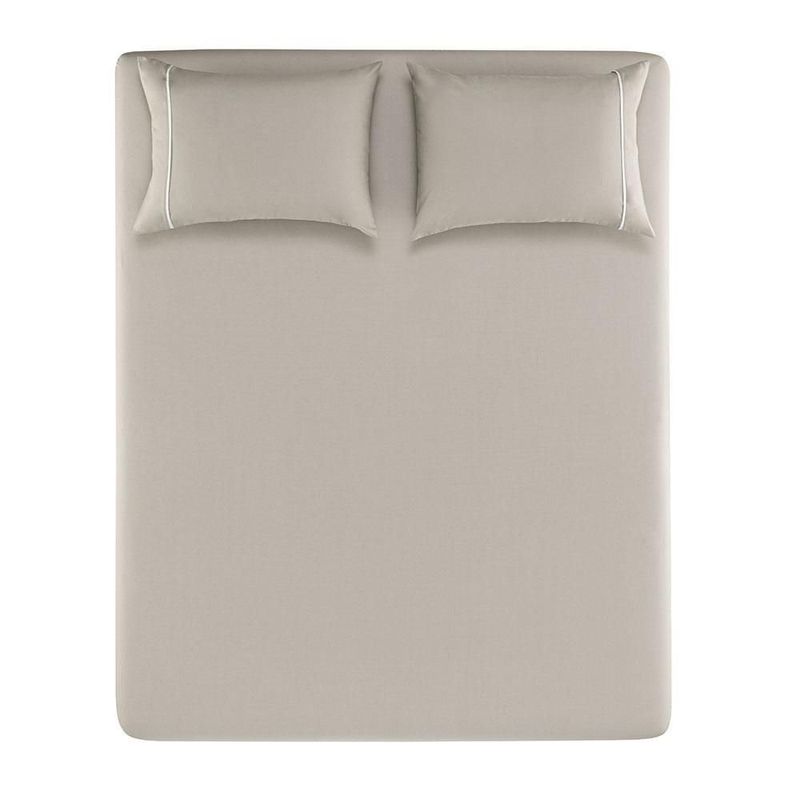 jogo de cama 3 peças king karsten noah 160 fios prata e branco 193x203cm (mp)
