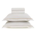 jogo de cama 4 peças queen karsten deliz 200 fios branco jaspe 240x250cm (mp)