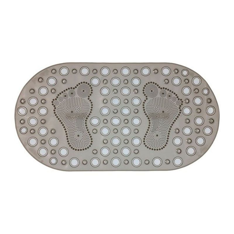 tapete para box uzoo pezinho oval fumê 67x35cm (mp)