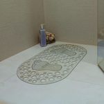 tapete para box uzoo pezinho oval cristal 67x35cm (mp)