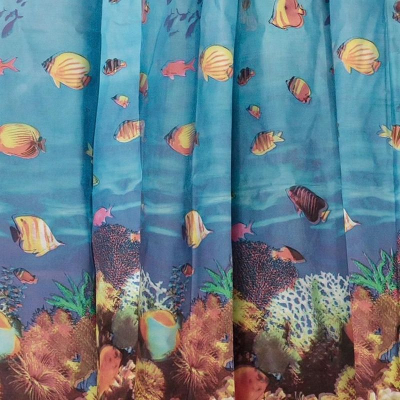 cortina para box uzoo pvc fundo mar azul 198x180cm (mp)