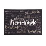 tapete de entrada uzoo bem vindo preto e cinza 40x60cm (mp)