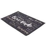 tapete de entrada uzoo bem vindo preto e cinza 40x60cm (mp)
