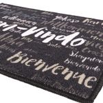 tapete de entrada uzoo bem vindo preto e cinza 40x60cm (mp)