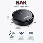 robô aspirador bak 3 em 1 portátil (mp)
