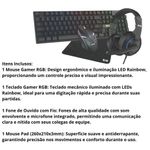 kit gamer bak mouse teclado headset mousepad usb (mp)