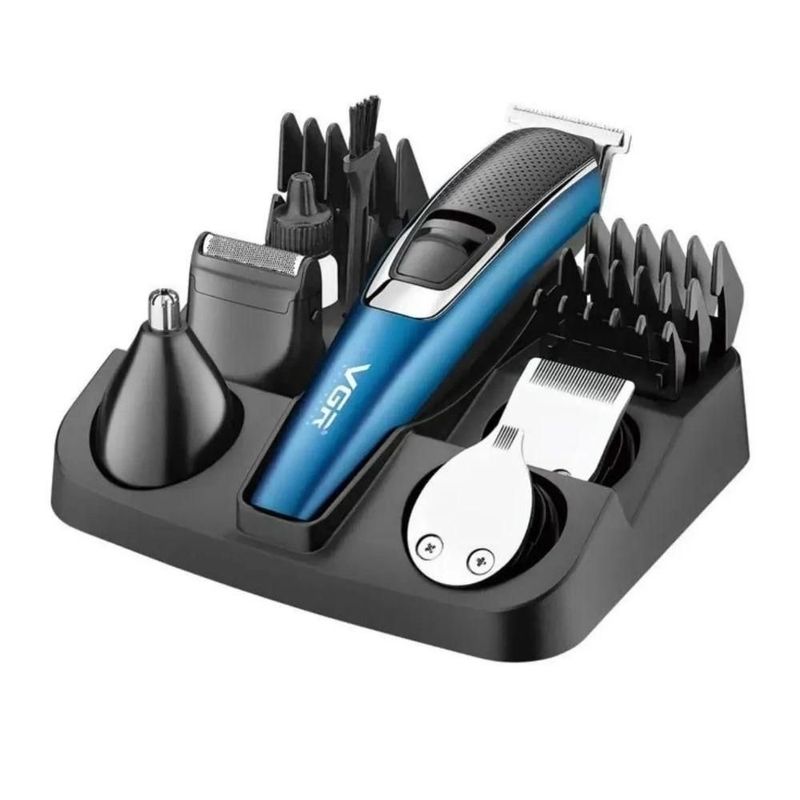 máquina de cortar cabelo vgr com acessórios recarregável v-172 (mp)