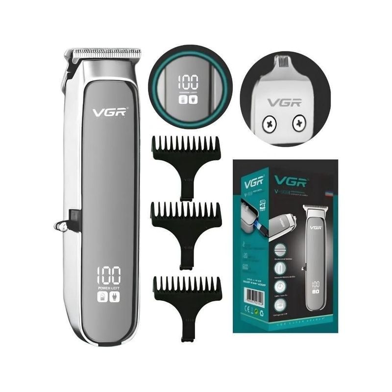 máquina de cortar cabelo vgr inox recarregável v-909 (mp)