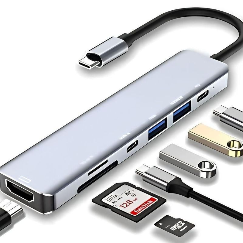 Hub Jiaxi 7 Em 1 USB-C Com HDMI/USB 56031 (MP)
