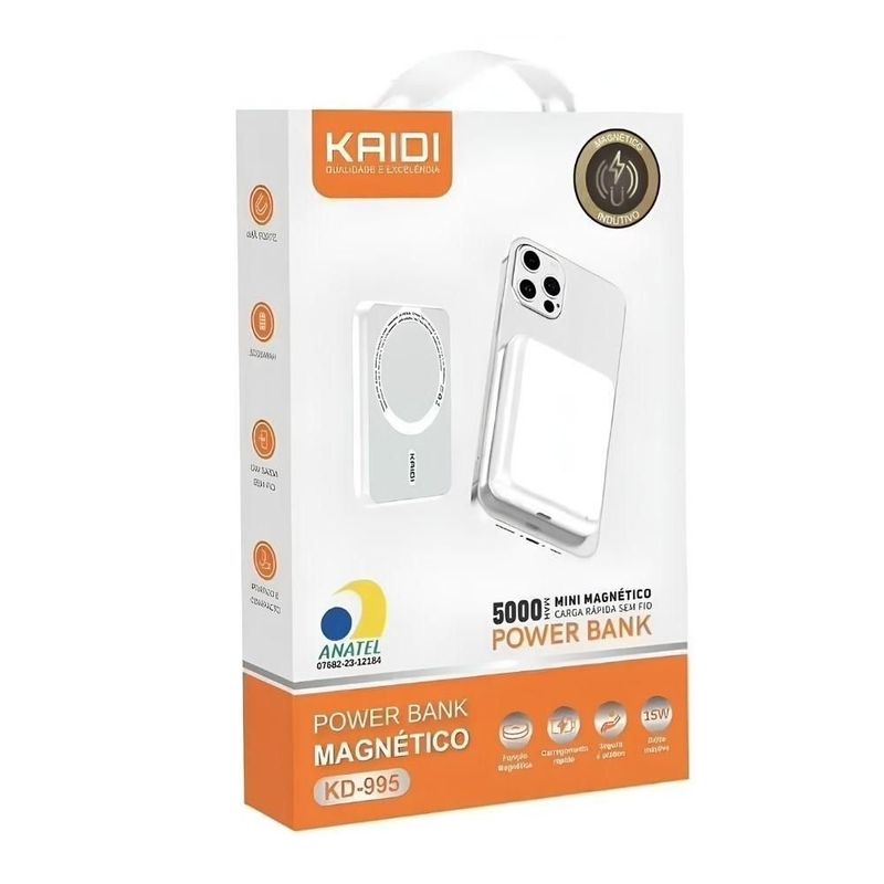 carregador kaidi por indução kd-995 7.5w (mp)
