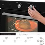 forno de embutir fischer a gás infinity 78 l preto 127v (mp)