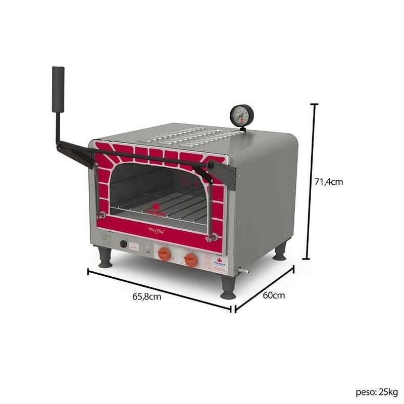 forno a gás industrial progás com refratário prp-400g (mp)