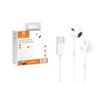 fone de ouvido h'maston com fio usb-c branco rb08 (mp)