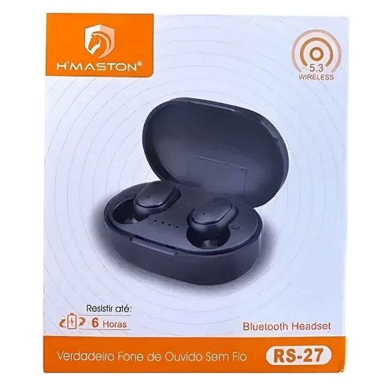 fone de ouvido bluetooth h'maston preto rs27 (mp)