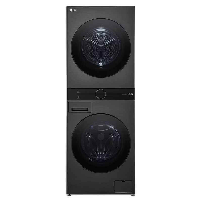 lava e seca 14kg lg washtower smart 220v preto 127v inox preto wk14bs6