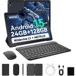 tablet higrace 2025 android tela 10" com teclado 128gb preto a-bi