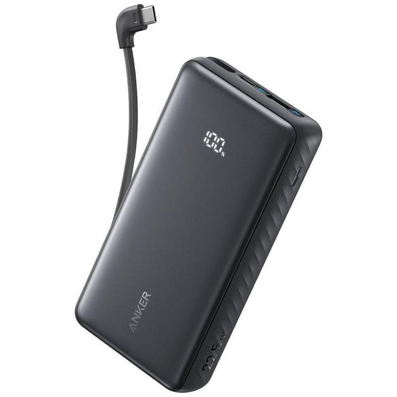 power bank anker zolo 20.000mah 22,5w com cabo usb-c preto (id)