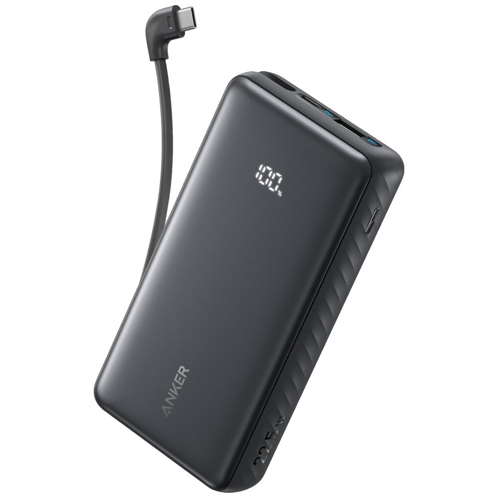 Power Bank Anker Zolo 20.000mAh 22,5W com Cabo USB-C Preto (ID)