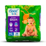 fralda shortinho daaz baby pants mega tamanho xg 26 unidades