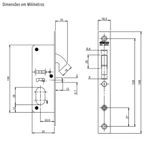 fechadura para porta de correr aliança f-1300 inox polido (mp)