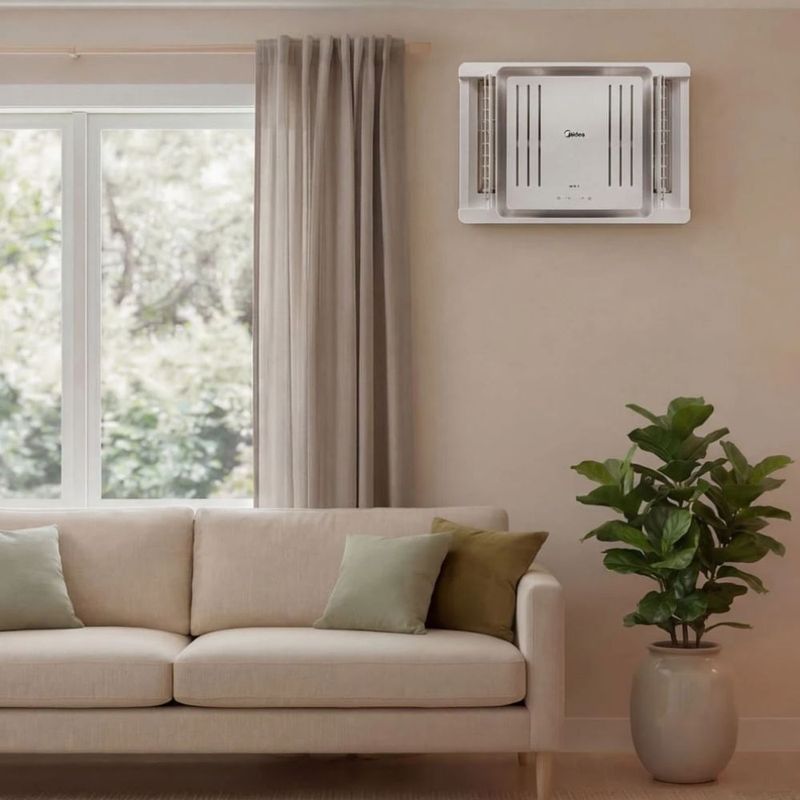 ar-condicionado de janela 7.500 btus midea 127v branco qcl078rb