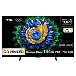 smart tv 4k 75" tcl premium qd-mini led google tv 144hz vrr tela hva processador tsr aipq 75a400m a400m