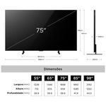 smart tv 4k 75" tcl premium qd-mini led google tv 144hz vrr tela hva processador tsr aipq 75a400m a400m