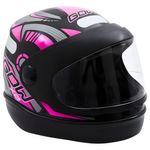 capacete gow interlagos x2 preto e rosa 60 (mp)