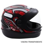 capacete gow interlagos x2 preto e vermelho 58 (mp)
