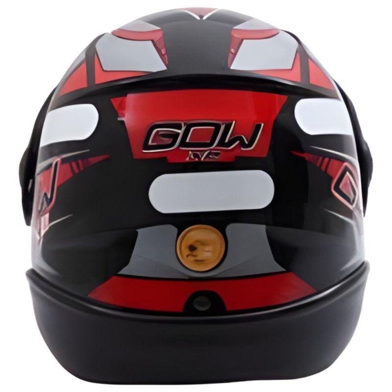 capacete gow interlagos x2 preto e vermelho 58 (mp)