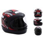 capacete gow interlagos x2 preto e vermelho 58 (mp)