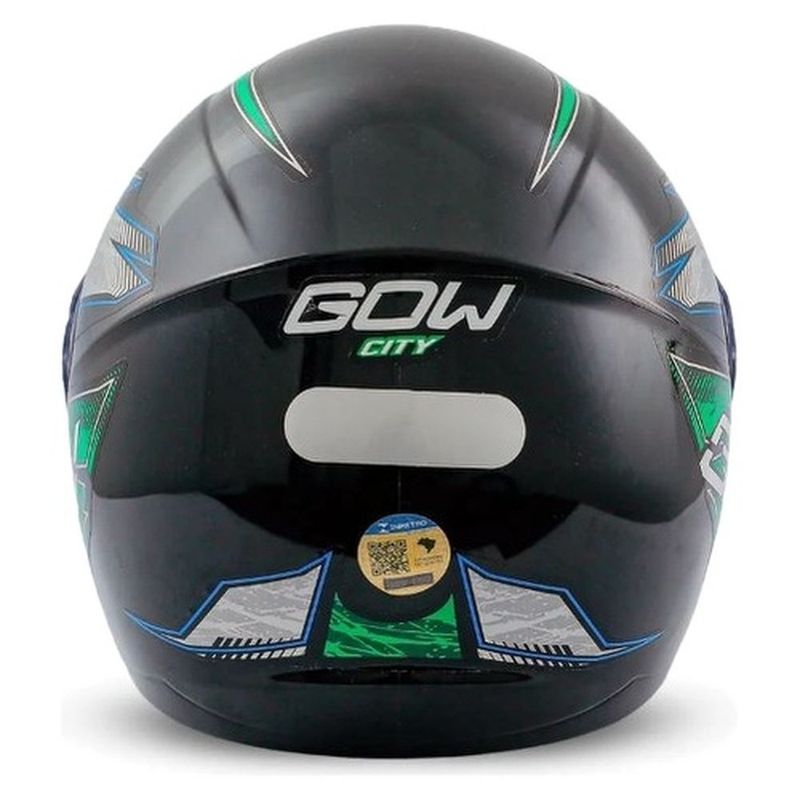 capacete gow city preto e verde 58 (mp)