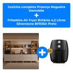 kit cozinha demóbile proença completa + air fryer britânia 4,2 litros silverstone preto bfr36a