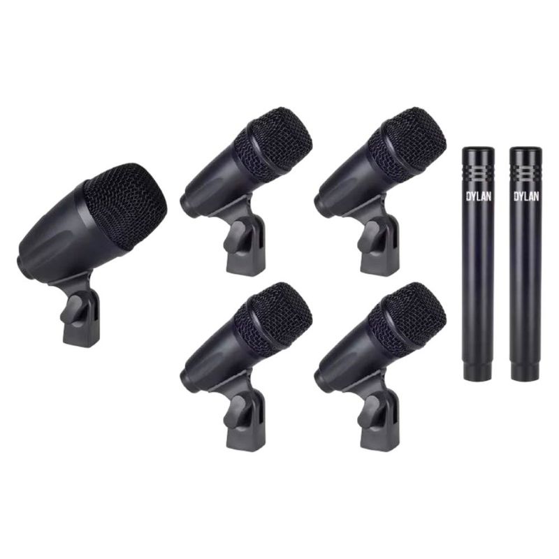kit microfone para bateria dylan basic drum (mp)