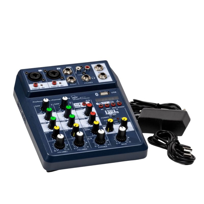 mixer de áudio jwl passivo 4 canais mx-402i (mp)