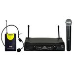 microfone sem fio jwl uhf headset + mão u585-h (mp)