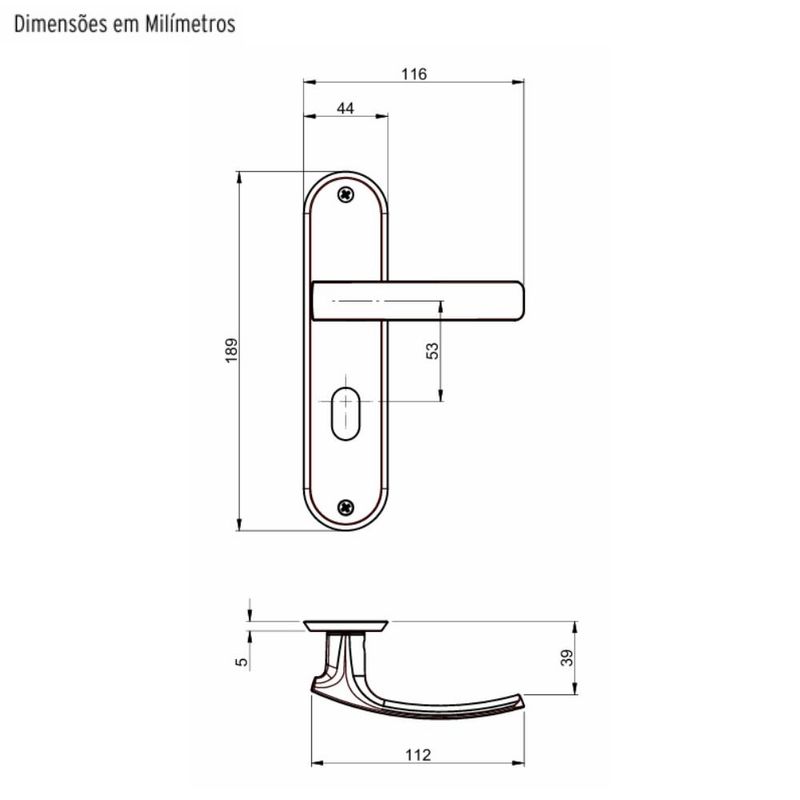 fechadura para banheiro aliança vibe f-2600/52 cromada (mp)