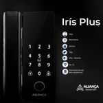 fechadura digital de sobrepor para porta de madeira aliança iris plus preto fosco (mp)