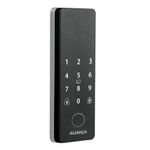 fechadura digital de sobrepor para porta de vidro aliança iris plus preto fosco (mp)